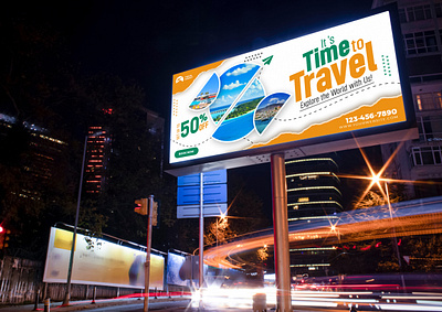 Travel: Billboard Banner Design advertisemen advertising banner banner billboard billboard banner branding corporate design outdoor banner print template