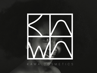 KAWA Cosmetics Logo Design beauty product logo brand identity design cosmetic product logo freelancer graphic designer freelancer logo designer graphic design illustration logo logo design