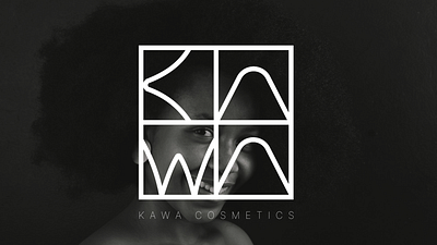 KAWA Cosmetics Logo Design beauty product logo brand identity design cosmetic product logo freelancer graphic designer freelancer logo designer graphic design illustration logo logo design