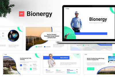 Bionergy - Renewable Energy Presentation agency business creative design graphic design green modern power powerpoint presentation renewable energy solar typography ui