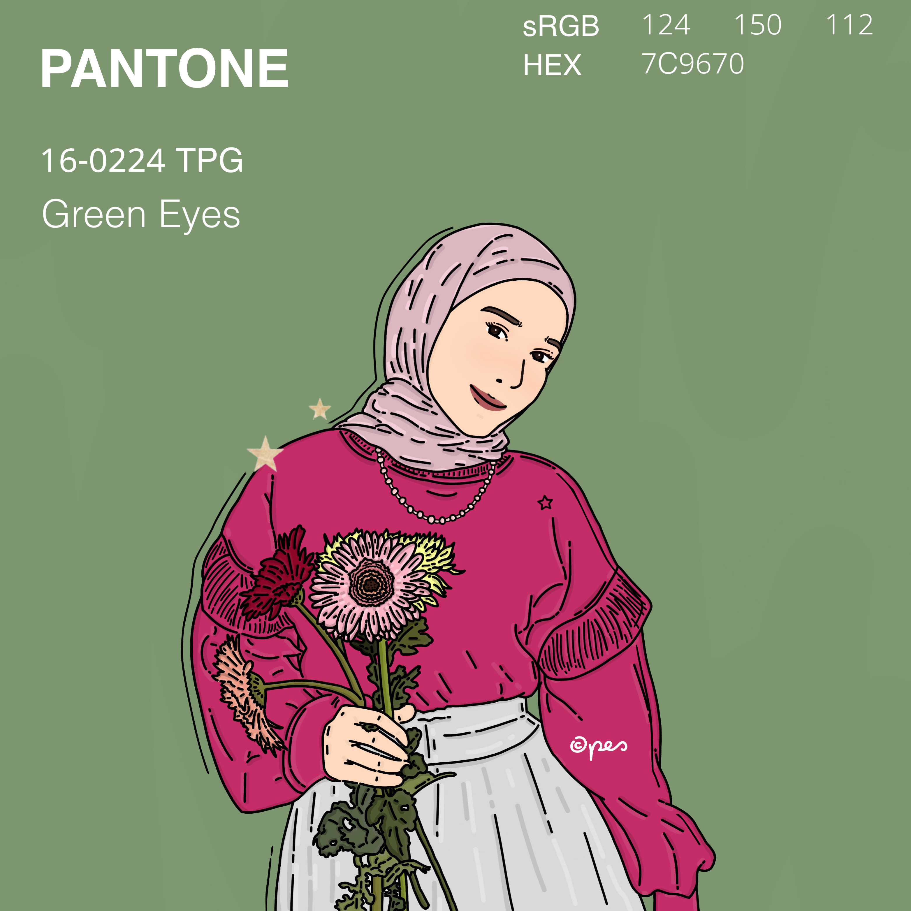 Green Eyes by artbyfuu adobe draw drawing illustration pantone picsart