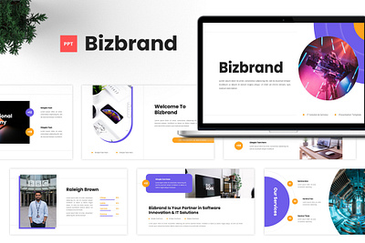 Bizbrand - IT Solutions & Services Presentation agency business creative design graphic design it it services it solution modern powerpoint presentation solution technologhy typography ui