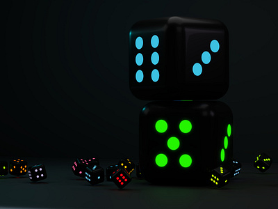 Wallpaper - Game dice 3d 3d animation 3d art 3d modal 3d modelling 3ddesign abstract animation3d animation art b3d blender casino dark wallpaper dice dices digital art game poker render wallpaper