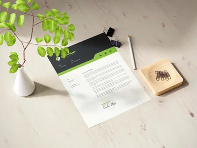 Modern Corporate Letterhead brand identity branding corporate corporate identity elegant graphic design letterhead letterhead design letterhead template marketing collateral professional design