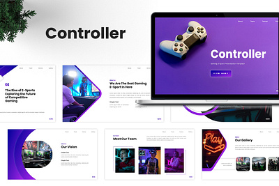 Controller - Gaming E-Sport Presentation agency business creative design e sports esport esports game gaming graphic design modern powerpoint presentation typography ui