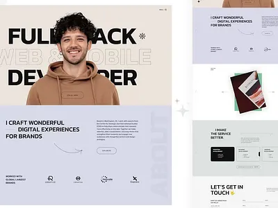Axtra - Creative Portfolio Landing Page agency landing page branding clean design creative protfolio design digital agency digital marketing landing page minimal minimal portfolio landing page minimalist personal project portfolio portfolio landing page portfolio webpage resume template ui uiux web design website