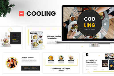 Cooling - Food Presentation Template agency baverage business creative design drink food graphic design modern powerpoint presentation restaurant typography ui