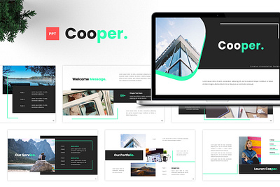 Cooper - Creative Presentation Template agency business clean creative design graphic design modern powerpoint presentation typography ui unique