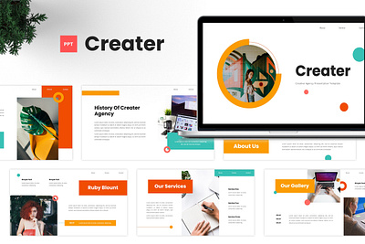 Creater - Creative Agency Presentation agency business colorful creative creative agency design graphic design modern powerpoint presentation typography ui