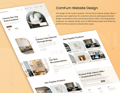 Furniture Showroom websites design furniture graphic design landing page product design ui uiu ux websites