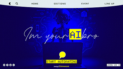 Eye-catching AI Landing Page Design in Photoshop 3d ai animation branding graphic design motion graphics ui website