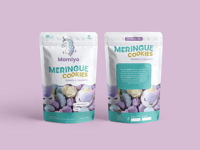 Mamiyo Meringue Cookies branding chips design fb graphic design illustration logo packaging design vector