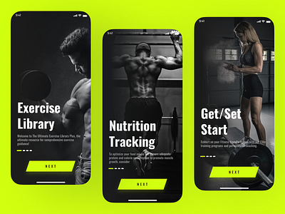 Gym Onboarding cool design dark design dark theme dark theme app fitness app fitness app design fitness app idea fitness onbording gym app gym app design gym onboarding onboarding onboarding ideas onboarding screen thisuix unique design workout app workout app design workout onboarding