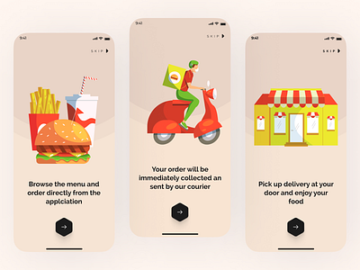 Food Delivery Onboarding delivery app delivery app design delivery app onboarding delivery app ui delivery boy food app food app design food app design idea food app design ui food app onboarding food onboarding food trending app design light theme onboarding design thisuix trend trending app design