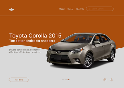 Car Landing Page brand profile branding car creative design figma illustration logo toyota ui ux vector website