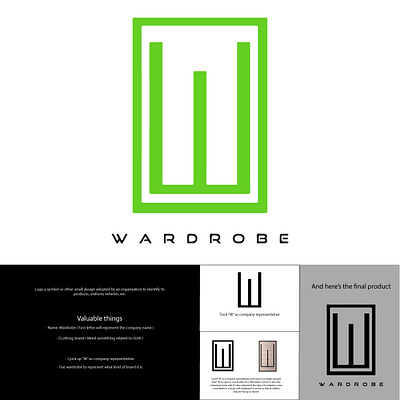 Wardrobe branding concept design graphic design illustration logo