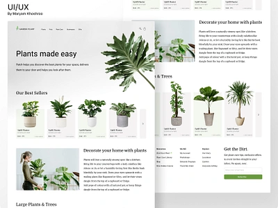 Plants Online Shop card design system flower green online shop plant pot tree website