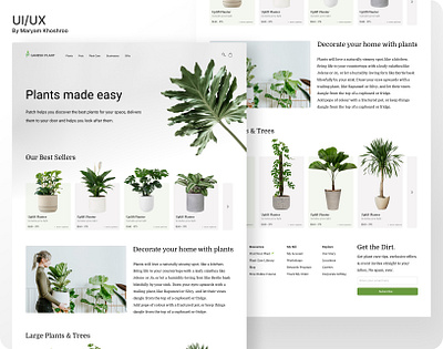 Plants Online Shop card design system flower green online shop plant pot tree website