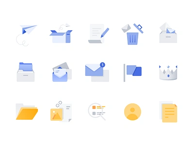 Re:Work empty state icon sets blue branding communication design empty empty icon empty state icon illustration ui yellow