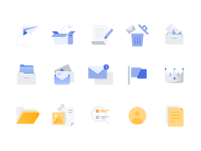 Re:Work empty state icon sets blue branding communication design empty empty icon empty state icon illustration ui yellow