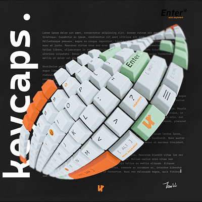 Keycaps. 3d branding design graphic design typography