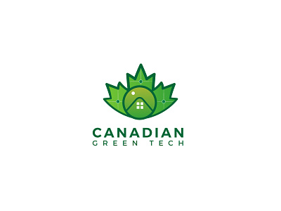 Canadian Green Tech Logo branding canadian home canadian logo canadian tech logo design graphic design graphicsdesign illustration logo logo design logodesign vector