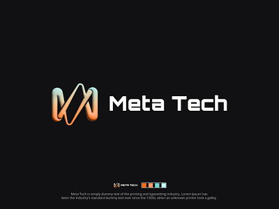 Meta Tech brand identity branding creative logo crypto logo it logo logo logo design logo mark logotype m letter logo mark meta network nft logo software startup logo tech tech company tech logo technology