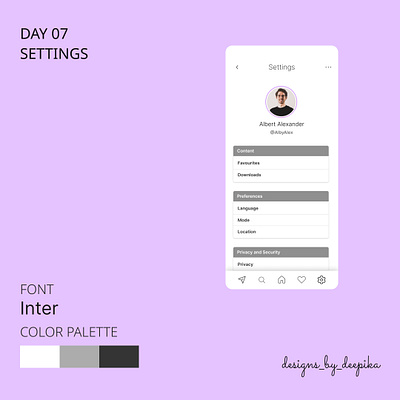 Day 07 of #50daysofdesign app branding dailyui design logo settings ui user experience