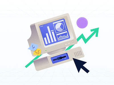 Webinar 23M4 - B computer illustration metrics retro tech