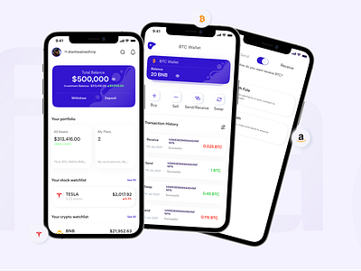 Dollar cost averaging app design for crypto and stock investment app design figma design fintech app product design ui design