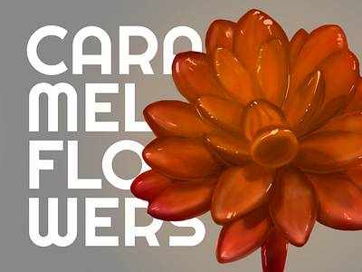 Caramel Flowers art caramel flower flowers illustration orange succulent