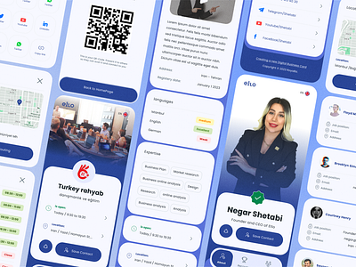 ETLO - Digital Business Card app behance business card design digital business figma minimal mobile responsive smart ui uidesign user interface ux website work xd
