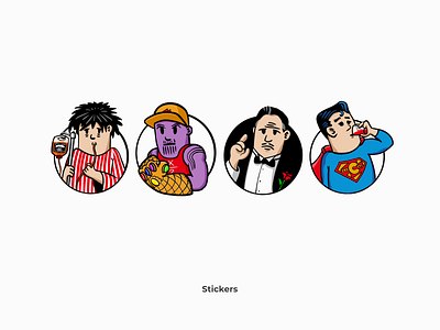 Stickers arts characters daniels don jack sticker stickers superman thanos