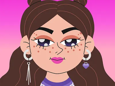 My new profile picture, spring 2023 2d branding character design cute illustration female character girl graphic design illustrator people profile picture self portrait vector woman