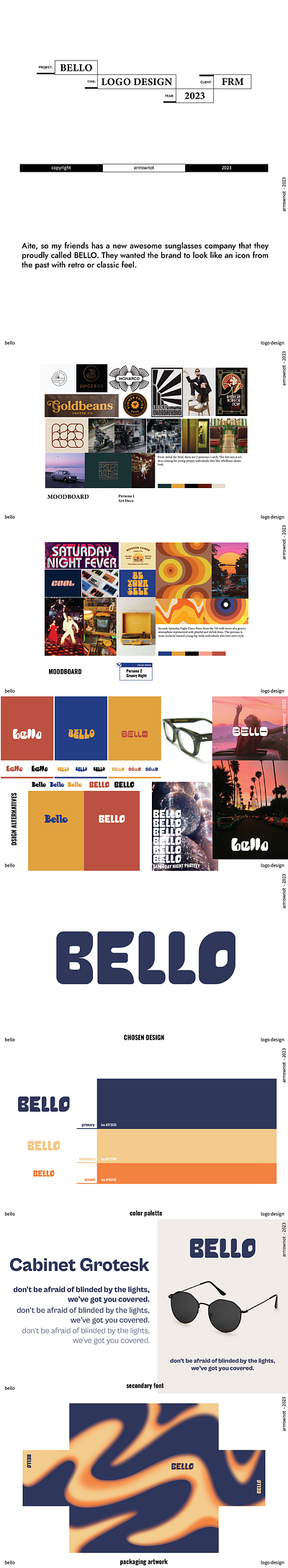 BELLO LOGO DESIGN 80s bowo456 branding classic design freelance graphic logo monogram retro sunglasses vector wordmark