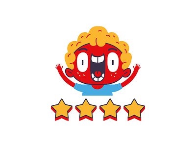 Happy 2d character design child happy illustration mobile app
