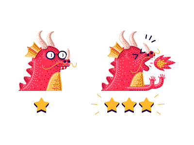 Drago app character design dragon fire illustration mobile app