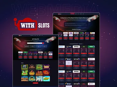 Online Casino website - design and development by WebMedia design graphic design landing page ui ux web design website website design website development
