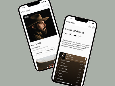 Mobile Music Player | Bethel apple music audio audio book interface minimal mobile mobile app music music player play player playlist podcasts profile social song sound spotify stream streaming