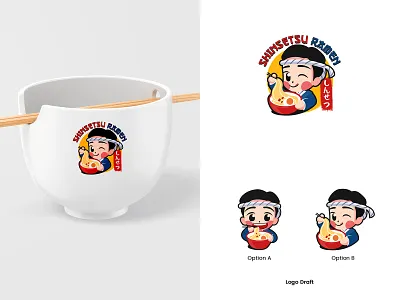 Shinsetsu Ramen Logo – Ramen House bowl brand design cuisine food japan japanese label logo logo design logo designer logomark logos mascot mockup portfolio ramen udon visual identity