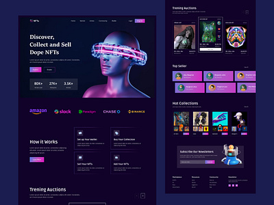 NFT Marketplace UI Template amazing design branding illustration marketplace mobile ui nft nft ui ui ux ui design webpage webpagedesign website