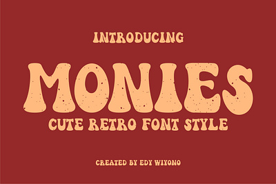 Monies Font classic font draw font fonts groovy font handdrawn playful font retro font vintage font