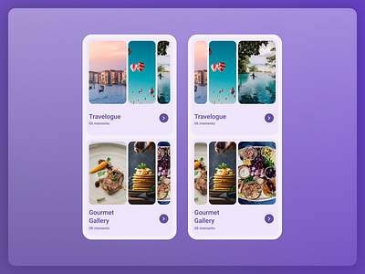 New Carousel by Material 3 Google branding design google graphic design material3 motion graphics product purple ui ux