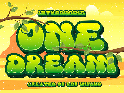 One Dream Font bouncy font classic font design draw font font for game font for games font games fonts funny font groovy font handdrawn illustration logo one dream font playful font retro font vintage font