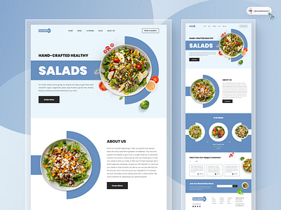 Salad Delivery Website 3d animation art branding digitaldesign ecommerce flatdesign food graphic design illustration innovationsync landing page logo mobile motion graphics nft product design typography ui webdesign