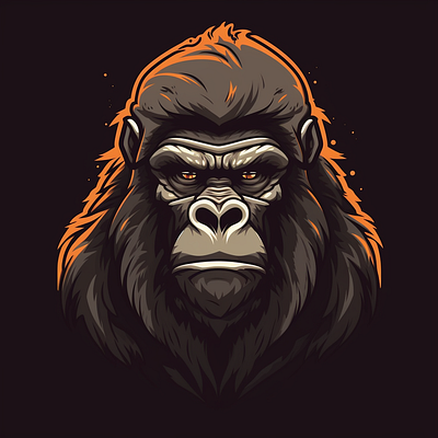 Gorilla animal brand branding company design elegant illustration logo vector