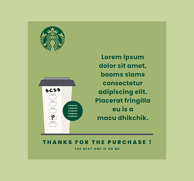 Starbucks Template ad advertisement branding clean ui coffee cover cup frappuccino graphic design iced illustration instagram poster starbucks template to go ui vector
