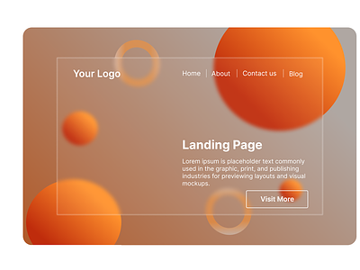 Landing Page Design 3d graphic design ui