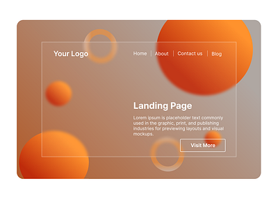 Landing Page Design 3d graphic design ui