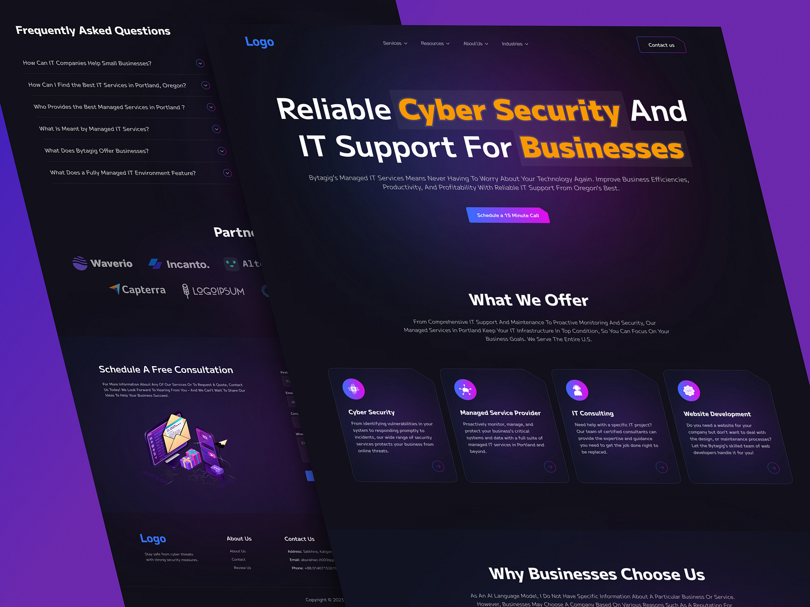 Cyber Security and IT Support for Businesses. by Sheikh Shovon on Dribbble